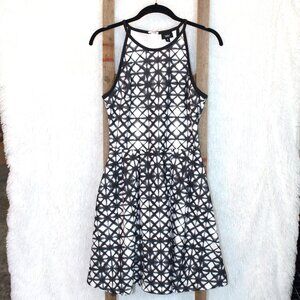 Mossimo Geometric Fit and Flare Halter Dress